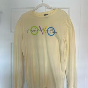 OVO signature Long Sleeve Shirt (color: Cream size: Large)